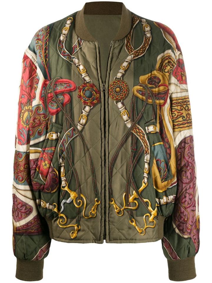 Hermès Pre-owned Double Face Bomber Jacket - Green