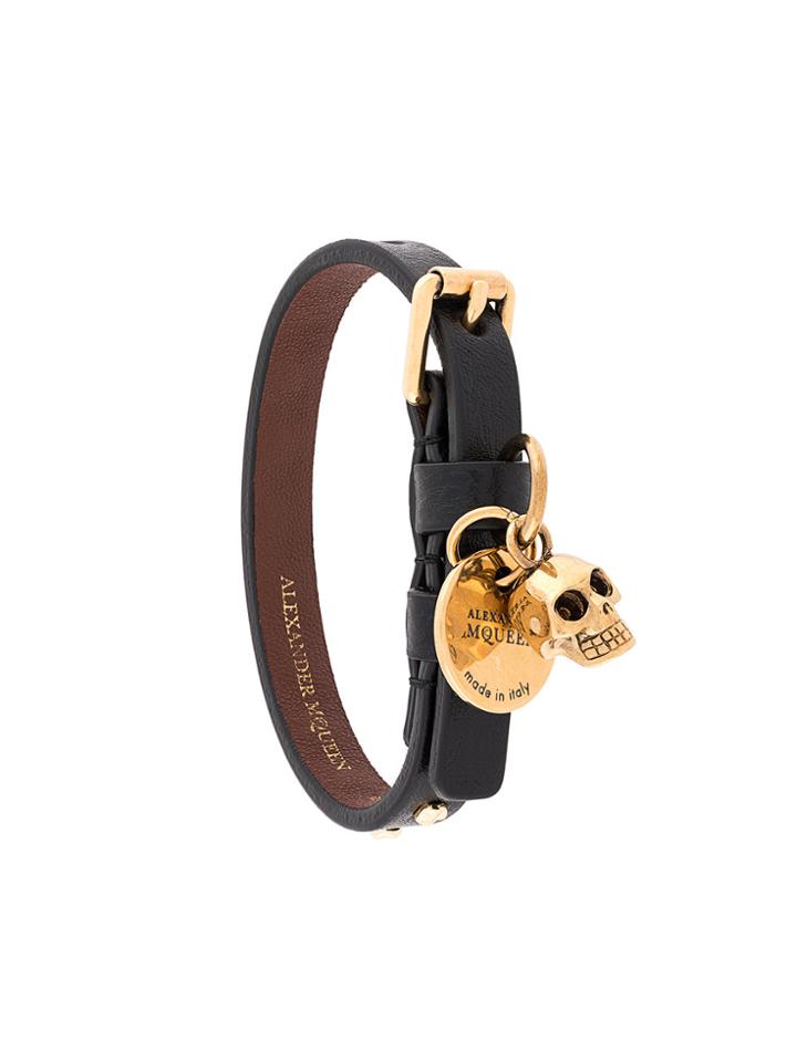 Alexander Mcqueen Buckle Cuff Bracelet - Black