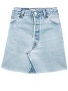 Re/done Levi's High Waisted Denim Mini Skirt - Blue