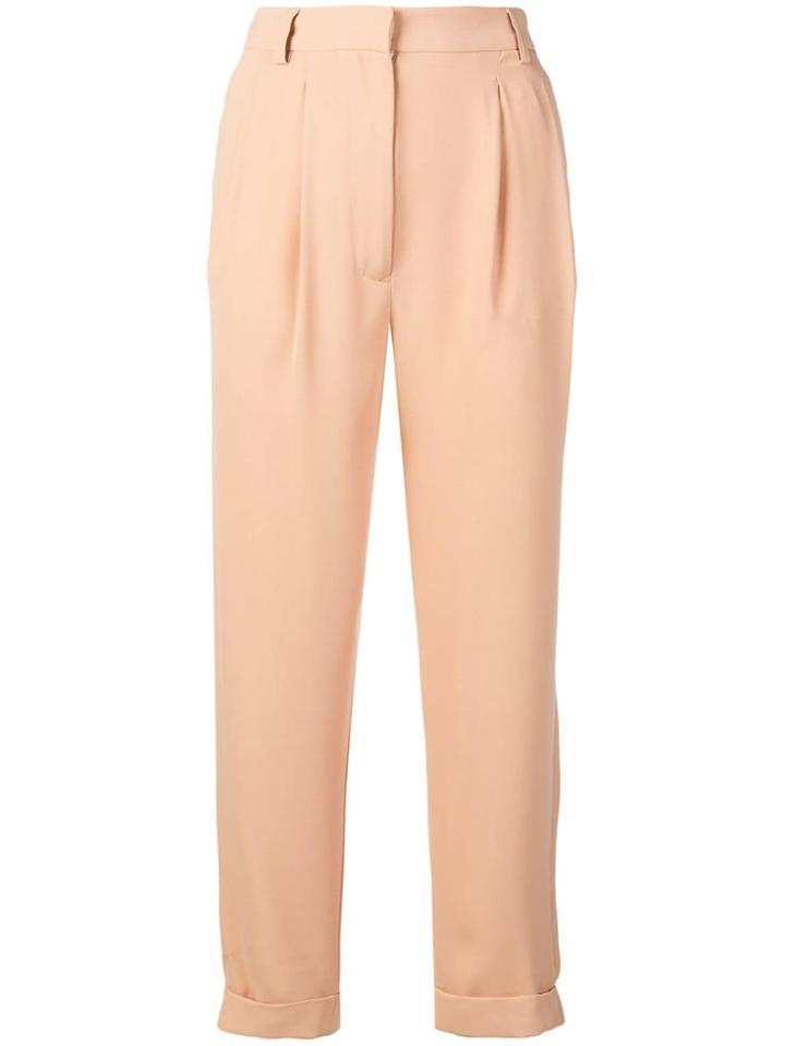 Mm6 Maison Margiela Cropped High Waisted Trousers - Neutrals