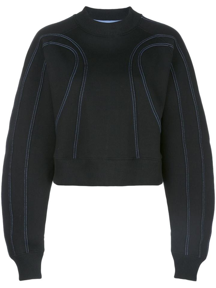 Mugler Stitched Sculpted Sweatshirt - Black