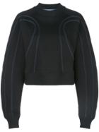 Mugler Stitched Sculpted Sweatshirt - Black