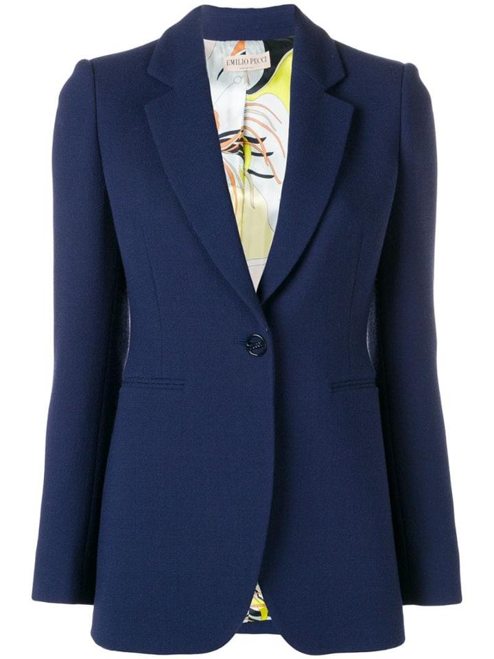 Emilio Pucci Single-breasted Blazer - Blue