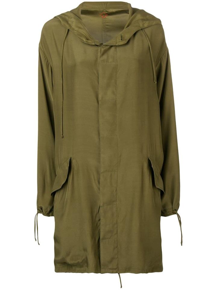 A.f.vandevorst Oversized Hooded Coat - Green