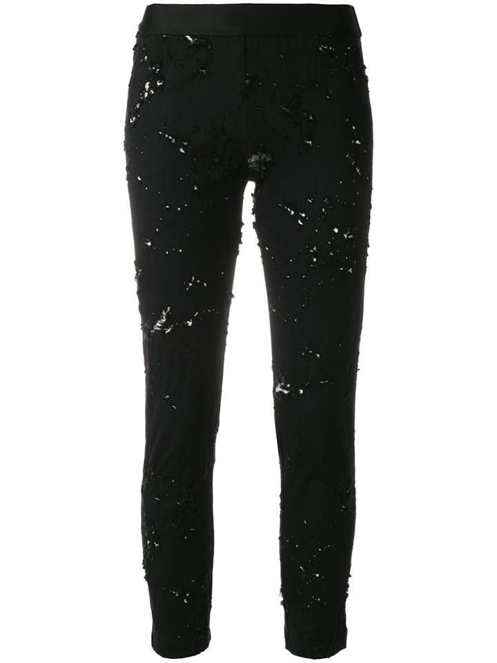 Ann Demeulemeester Norwood Distressed Trousers - Black