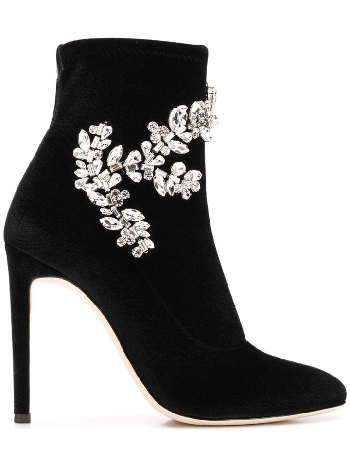 Giuseppe Zanotti Design Celeste Velvet Boots - Black