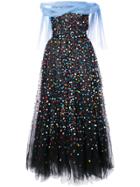 Carolina Herrera Off-the-shoulder Embellished Dress - Black