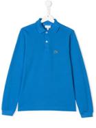 Lacoste Kids Long Sleeve Polo Shirt - Blue