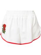 Off-white Embroidered Rose Shorts, Women's, Size: Medium, White, Viscose