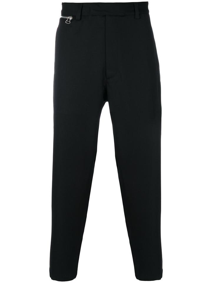 Oamc - Zipped Chinos - Men - Cupro/virgin Wool - 32, Black, Cupro/virgin Wool