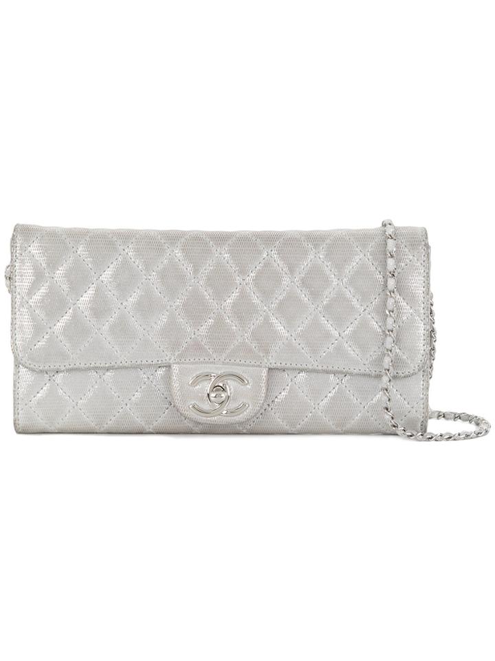 Chanel Vintage Diamond Quilted Woc - Metallic