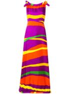 William Vintage Striped Low Back Dress - Pink & Purple