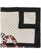 Gucci Web And Snake Print Gg Scarf, Adult Unisex, Nude/neutrals, Silk