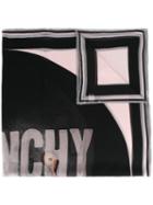 Givenchy Logo Flamingo Print Scarf, Women's, Black, Silk