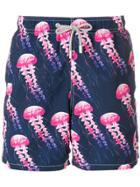 Mc2 Saint Barth Jellyfish Print Swim Shorts - Blue