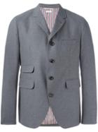Thom Browne Three Button Blazer, Men's, Size: 1, Grey, Cotton/cupro