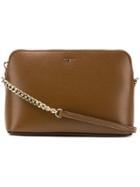Dkny Saffiano Leather Cross-body Bag - Brown