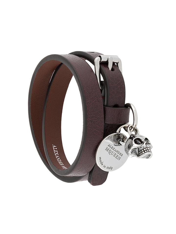 Alexander Mcqueen Wrap Bracelet - Brown