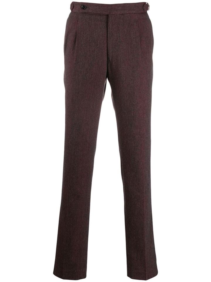 Tagliatore Trousers With Buckle Detail - Red