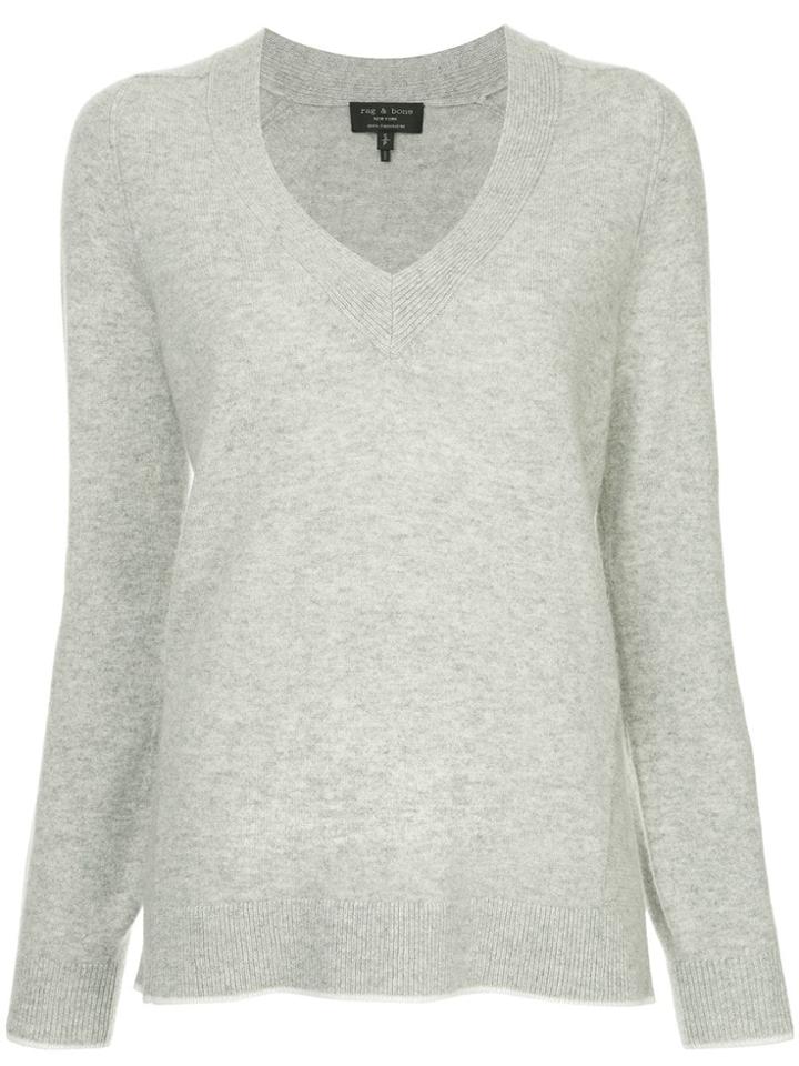 Rag & Bone Cashmere Loose Fit Jumper - Grey