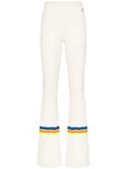 Filles A Papa High-waisted Ribbed Flared Trousers - White