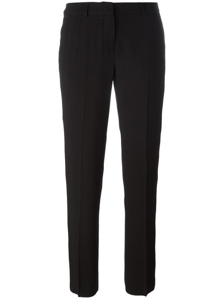 Ermanno Scervino Slim-fit Tailored Cropped Trousers, Women's, Size: 42, Black, Acetate/cupro/viscose