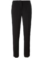 Ermanno Scervino Slim-fit Tailored Cropped Trousers, Women's, Size: 42, Black, Acetate/cupro/viscose