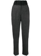Erika Cavallini Wool Appliqué Tailored Trousers - Black