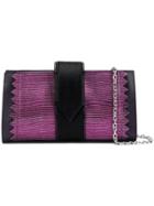 Just Cavalli Textured Clutch Bag - Pink & Purple