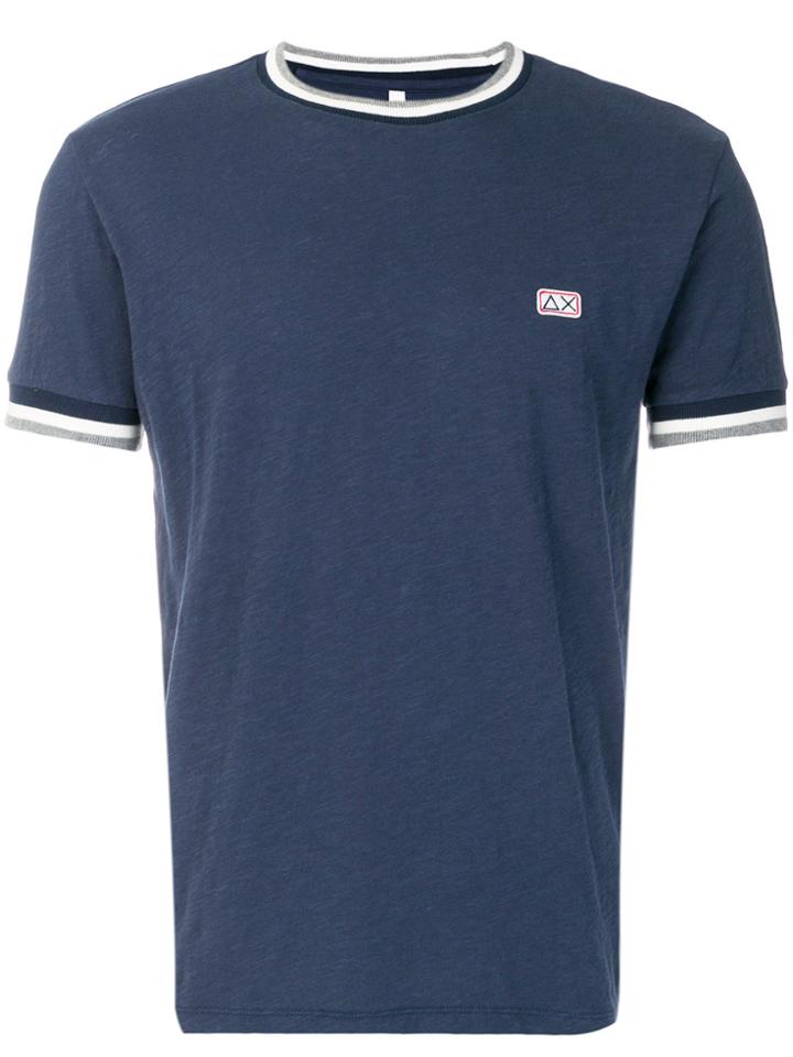 Sun 68 Contrast Trim T-shirt - Blue