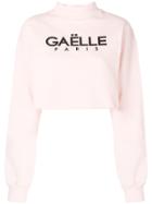 Gaelle Bonheur Cropped Sweater - Pink