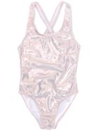 Metal Swimsuit - Kids - Polyamide/polyester/spandex/elastane - 10 Yrs, Pink/purple, Finger In The Nose