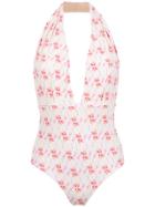 Olympiah Flamingo Printed Swimsuit - White