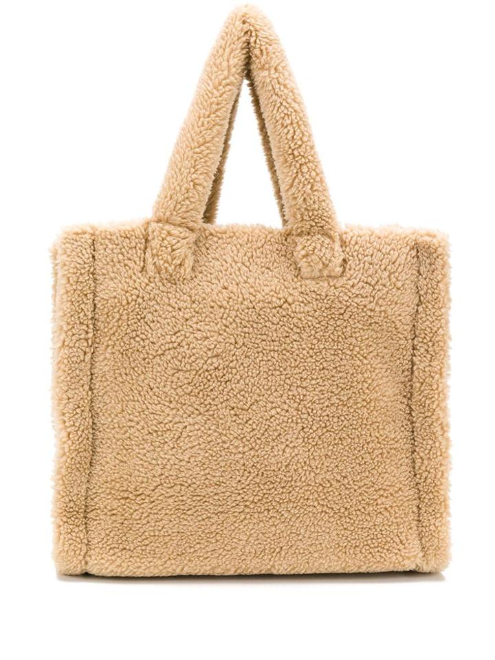 Stand Studio Shearling Tote Bag - Neutrals