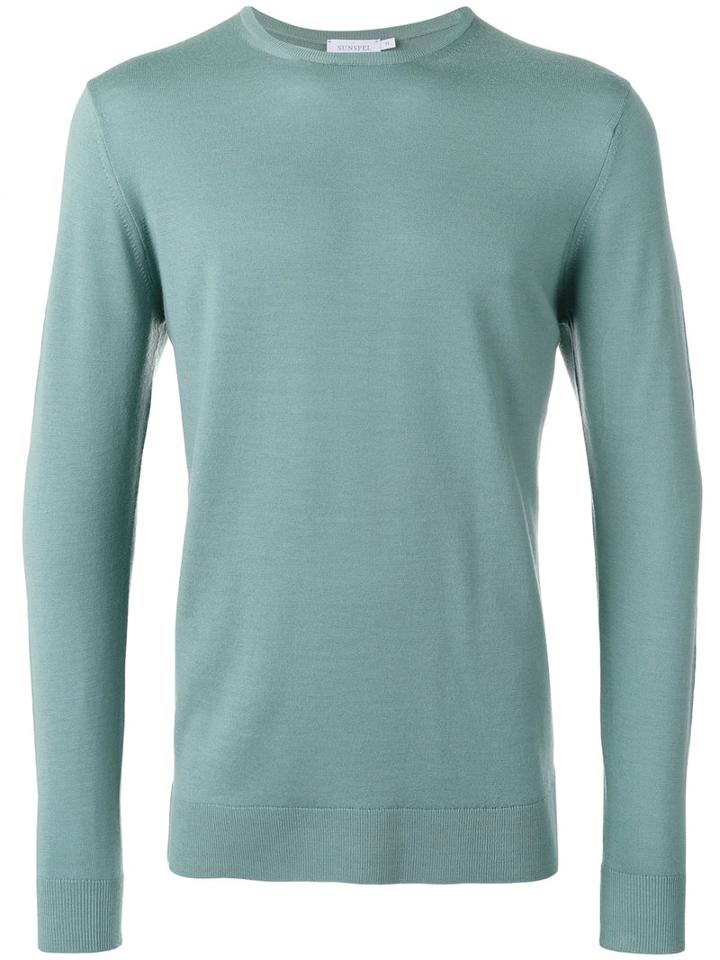 Sunspel - Crew Neck Jumper - Men - Merino - Xl, Green, Merino