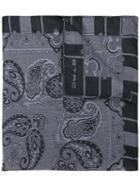 Etro - Paisley Print Scarf - Men - Silk/cotton - One Size, Grey, Silk/cotton