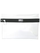 Mm6 Maison Margiela Metallic (grey) Clutch Bag, Women's, Polyester/polyurethane