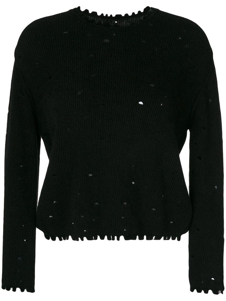 Uma Wang Knit Cut Out Top - Black