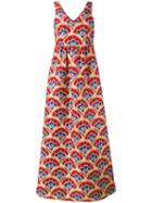 P.a.r.o.s.h. - Floral Maxi Dress - Women - Polyamide/polyester/acetate/viscose - Xs, Pink/purple, Polyamide/polyester/acetate/viscose
