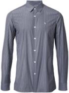 Raf Simons Pinstriped Button Down Shirt, Men's, Size: 44, Grey, Cotton
