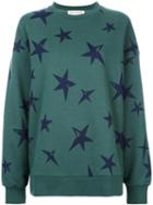 Être Cécile 'stars' Oversized Sweatshirt, Women's, Size: Xs, Green, Cotton
