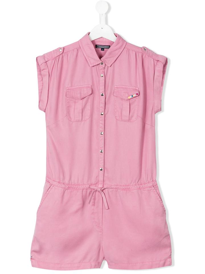 Tommy Hilfiger Junior - Shirt Playsuit - Kids - Lyocell - 16 Yrs, Pink/purple