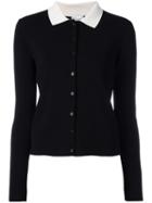 Red Valentino Classic Collar Cardigan, Women's, Size: Large, Black, Polyamide/viscose