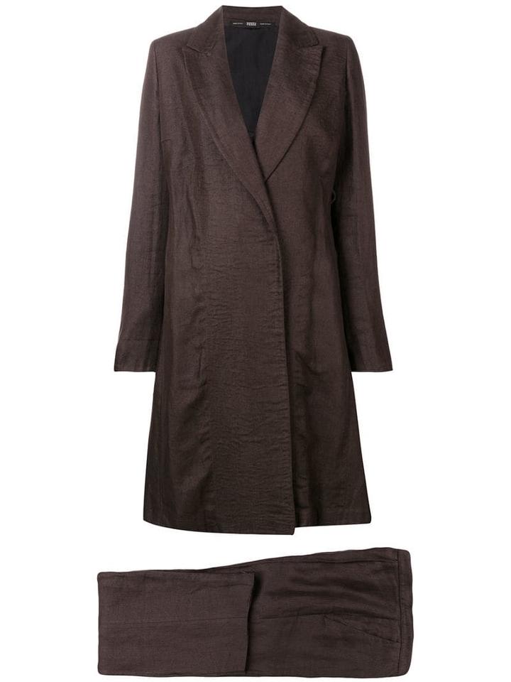 Gianfranco Ferré Pre-owned 1990's Flared Coat & Trousers - Brown