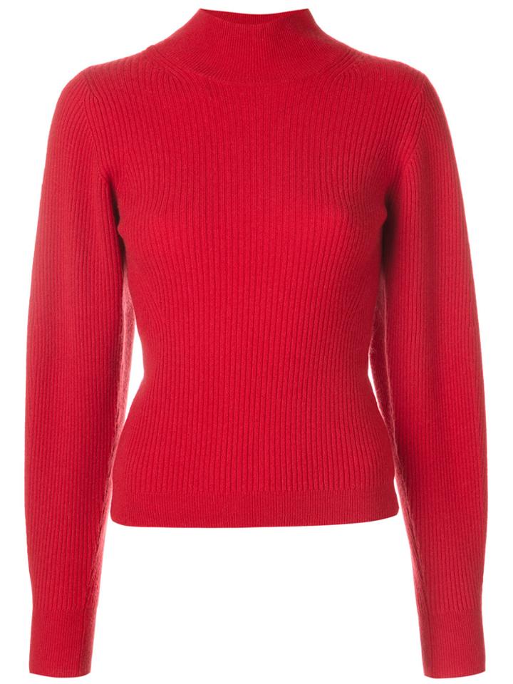 Mugler Turtle Neck Jumper - Red