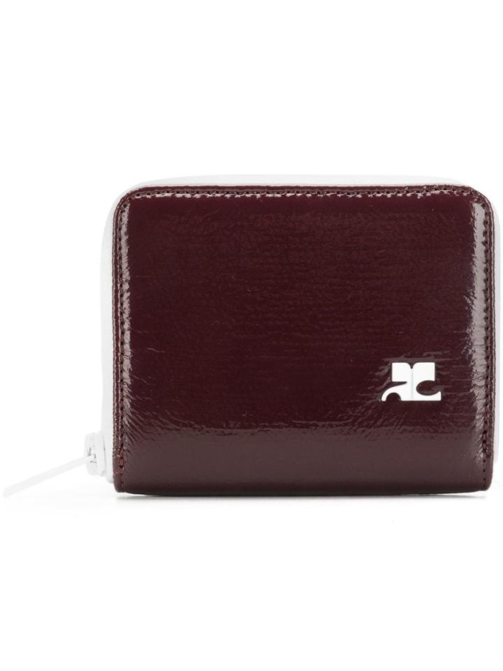 Courrèges Logo Print Wallet - Brown