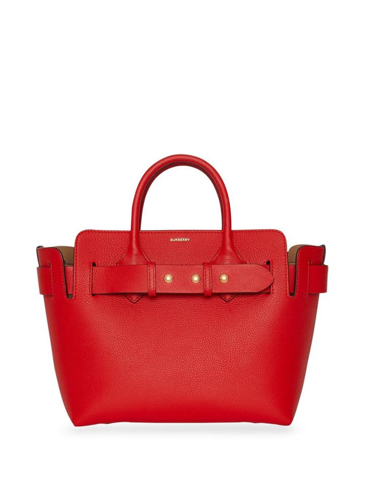 Burberry The Small Leather Triple Stud Belt Bag - Red
