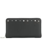 Versace Medusa Eyelets Studded Wallet - Black