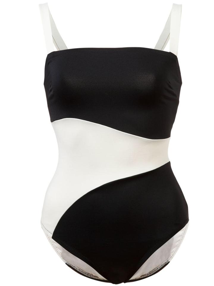 Proenza Schouler Contrast Detail One Piece Swimsuit - Black