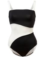 Proenza Schouler Contrast Detail One Piece Swimsuit - Black